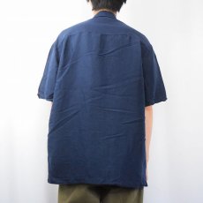 画像3: centro ラミー×レーヨン キューバシャツ NAVY XL (3)