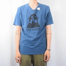 画像2: Patagonia "LIVE SIMPLY" アザラシプリントTシャツ M (2)