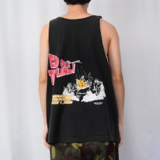 画像4: 90's USA製 "We came, We saw, We painted!" プリント タンクトップ BLACK XL (4)