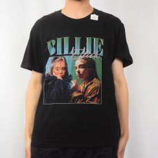 画像2: Billie Eilish ミュージシャンプリントTシャツ BLACK L (2)