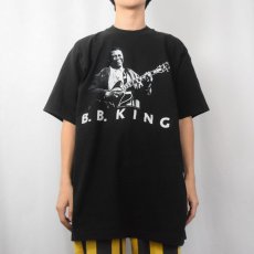 画像2: 90's B.B.KING ブルースミュージシャン プリントTシャツ BLACK XXL (2)