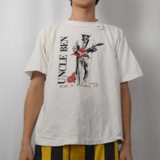 画像2: 90's UNCLE BEN ギタリスト プリントTシャツ (2)