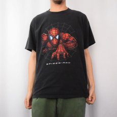 画像2: MARVEL SPIDER-MAN キャラクター プリントTシャツ BLACK L (2)