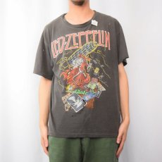 画像3: 80's Led Zeppelin USA製 ロックバンド プリントTシャツ BLACK XL (3)