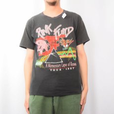 画像3: 80's PINK FLOYD "A momentary lapse of reason" ロックバンドツアープリントTシャツ BLACK (3)