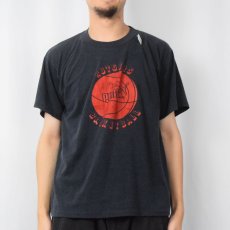 画像3: 80's PUMA USA製 "RUTGERS BASKETBALL" バスケットボール チーム プリントTシャツ BLACK XL (3)