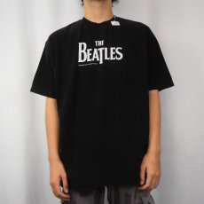 画像2: 2000's THE BEATLES ロックバンドロゴTシャツ BLACK XL (2)