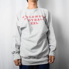 画像2: 90's Champion REVERSE WEAVE USA製 "WISCONSIN FOOTBALL" 染み込みプリントスウェット XXL (2)