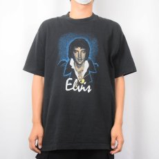 画像2: 90's Elvis Presley USA製 ミュージシャンプリントTシャツ BLACK (2)