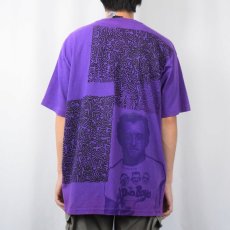 画像4: 90's Keith Haring 手刷り 大判 アートプリントTシャツ L (4)