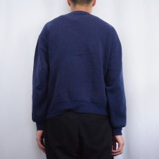 画像3: 90's RUSSELL ATHLETIC USA製 前V 無地スウェット NAVY L (3)