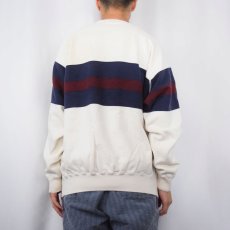 画像3: 90's POLO Ralph Lauren ポリスバッジ ボーダー柄スウェット XL (3)