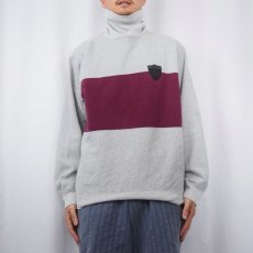 画像2: 90's POLO Ralph Lauren ポリスバッジ 2トーン タートルネックスウェット M (2)