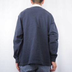 画像3: 90's POLO SPORT Ralph Lauren ロゴプリント ラガーシャツ NAVY L (3)