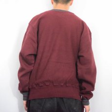 画像3: 2000's Champion REVERSE WEAVE ヘンリーネック リブボーダースウェット L (3)