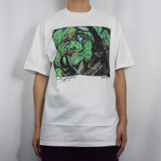 画像2: 90's Doug Auld USA製 "Homage to Dali 【Salvador Dali 】" 騙し絵アートプリントTシャツ DEADSTOCK L (2)