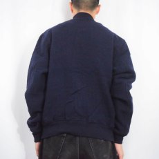 画像3: 40〜50's W.H BRINE CO. ウールボタンスタジャン NAVY (3)