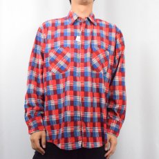 画像2: 80's Highlander Flannel チェック柄 プリントネルシャツ L (2)