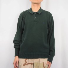 画像2: 90's POLO Ralph Lauren コットンニットポロシャツ L (2)