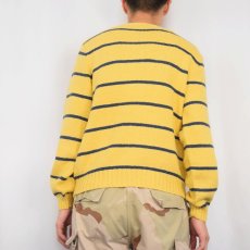 画像3: POLO Ralph Lauren ボーダー柄 コットンニットセーター M (3)