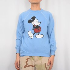 画像2: 80's Disney casuals "MICKEY MOUSE" プリントスウェット M (2)