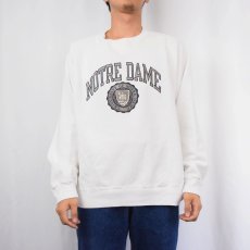 画像2: 90's Champion USA製 前V "NOTRE DAME" プリントスウェット XXL (2)