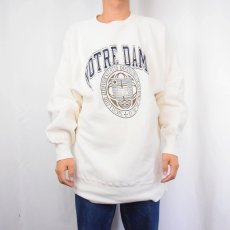 画像2: 90's Champion REVERSE WEAVE USA製 "NOTRE DAME" プリントスウェット XXL (2)