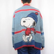 画像4: PEANUTS SNOOPY キャラクター柄  アクリル×ウールスキーニットセーター XL (4)