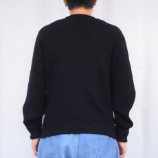 画像3: 〜80's アクリルニットカーディガン BLACK (3)