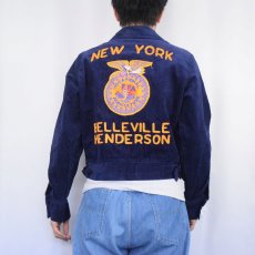 画像4: 80's FFA "NEW YORK BELLEVILLE HENDERSON" ファーマーズコーデュロイジャケット size38 (4)