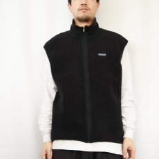 画像2: 90's Patagonia USA製 フリースベスト BLACK XL (2)