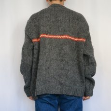 画像3: 90's J.CREW ラインデザイン ウールニットセーター XL (3)