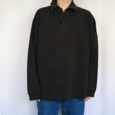 画像2: GAP ヘンリーネック スウェット BLACK XL (2)