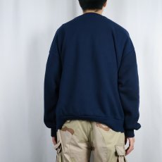 画像3: 90'sJERZEES USA製 無地スウェット NAVY 2X (3)