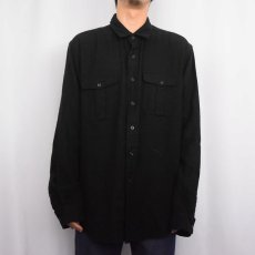 画像3: POLO Ralph Lauren ライトネルシャツ BLACK XXL (3)