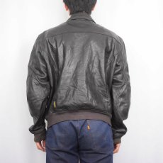 画像4: ARMANI JEANS シングルライダースジャケット DARK BROWN 32 (4)