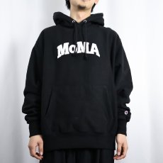 画像2: Champion REVERSE WEAVE "MoMA" ワッペン付き スウェットフーディー L (2)