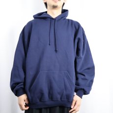 画像2: RUSSELL ATHLETIC 無地スウェットフーディー NAVY XXL (2)