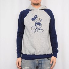 画像2: 80's Disney MICKEY MOUSE キャラクタープリント スウェットフーディー L (2)