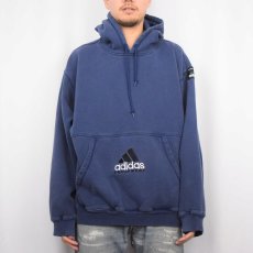 画像2: 90's adidas EQUIPMENT ロゴ刺繍 スウェットフーディー 2XL (2)