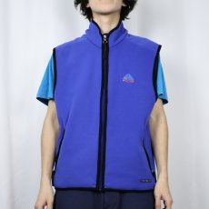 画像2: 90's NIKE ACG ロゴ刺繍 フリースベスト L (2)