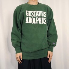 画像2: 90's Champion REVERSE WEAVE USA製 "GUSTAVUS ADOLPHUS" プリントスウェット XL (2)