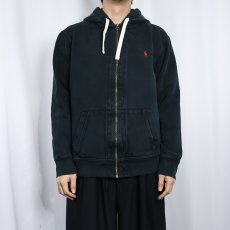 画像2: POLO Ralph Lauren スウェットジップパーカー BLACK XL (2)