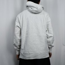 画像3: 2000's Champion REVERSE WEAVE "LOYOLA" プリントスウェットフーディー M (3)