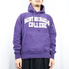 画像2: Champion REVERSE WEAVE "SAINT MICHAEL'S" プリントスウェットフーディー M (2)