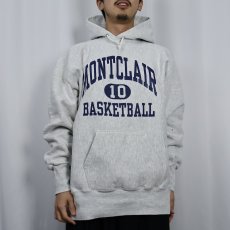 画像3: 90's USA製 REVERSE WEAVE TYPE "MONTCLAIR BASKETBALL" バックプリントスウェットフーディー XXL (3)