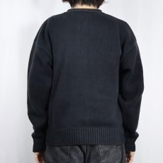 画像5: 90's GAP コットンニットカーディガン BLACK M (5)