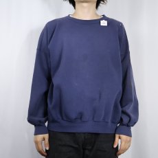 画像2: 2000's Hanes PREMIUM WEIGHT 無地スウェット NAVY (2)