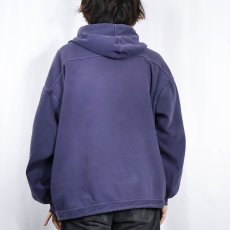 画像3: 90's GAP 無地 スウェットジップパーカー NAVY XL (3)