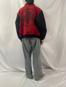 画像4: 90's USA製 PENDLETON ネイティブデザイン ウールジャケット タグ付き未使用 XL (4)